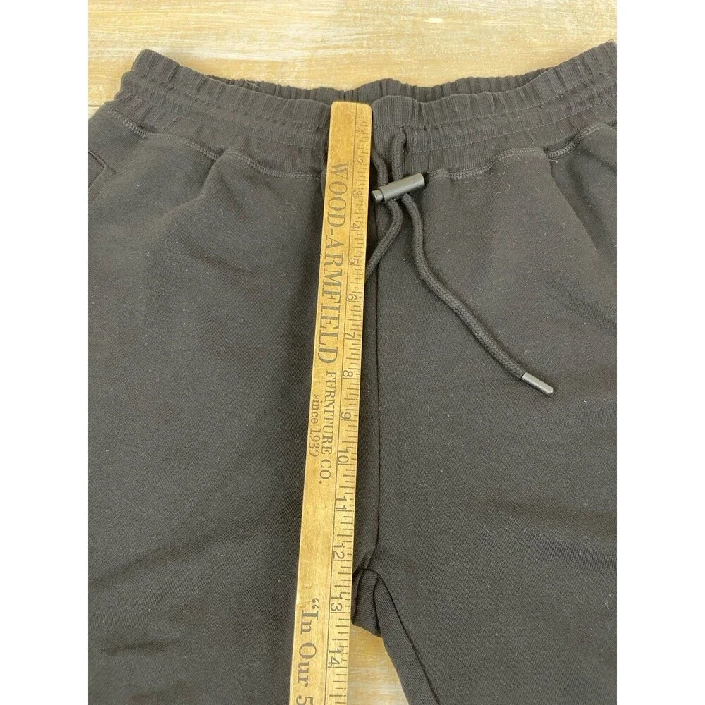 NWT Mono B Mens Size L Active Sweat Shorts Black Organic Cotton Blend Pull On - Picture 6 of 12